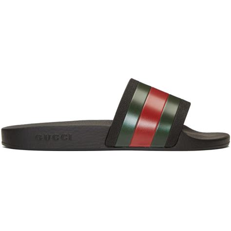 gucci black pursuit sandals|gucci black heel sandals.